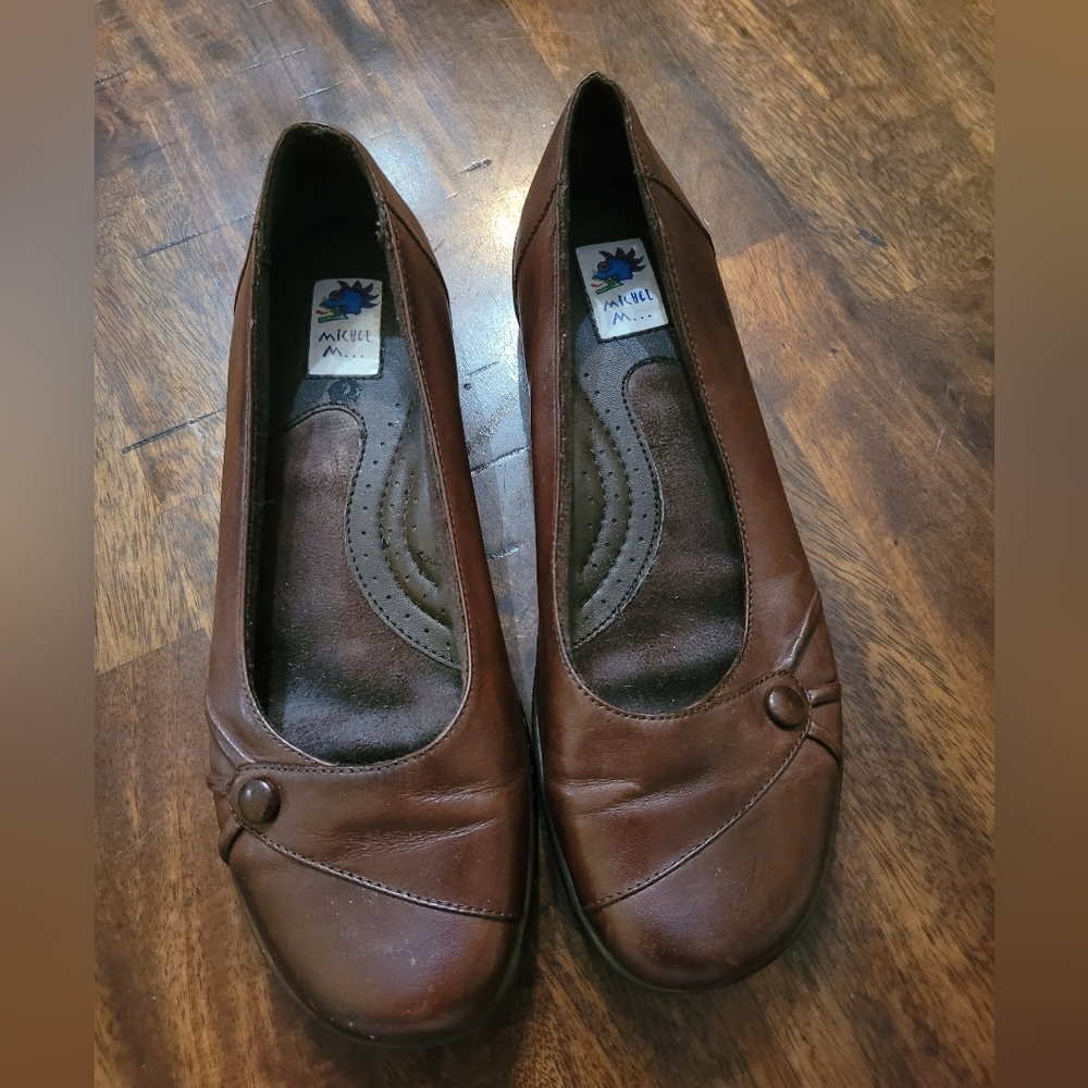Michel M. Chic Brown Comfortable Leather Loafers
